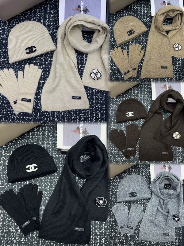 Chanel scarf hat gloves (30)