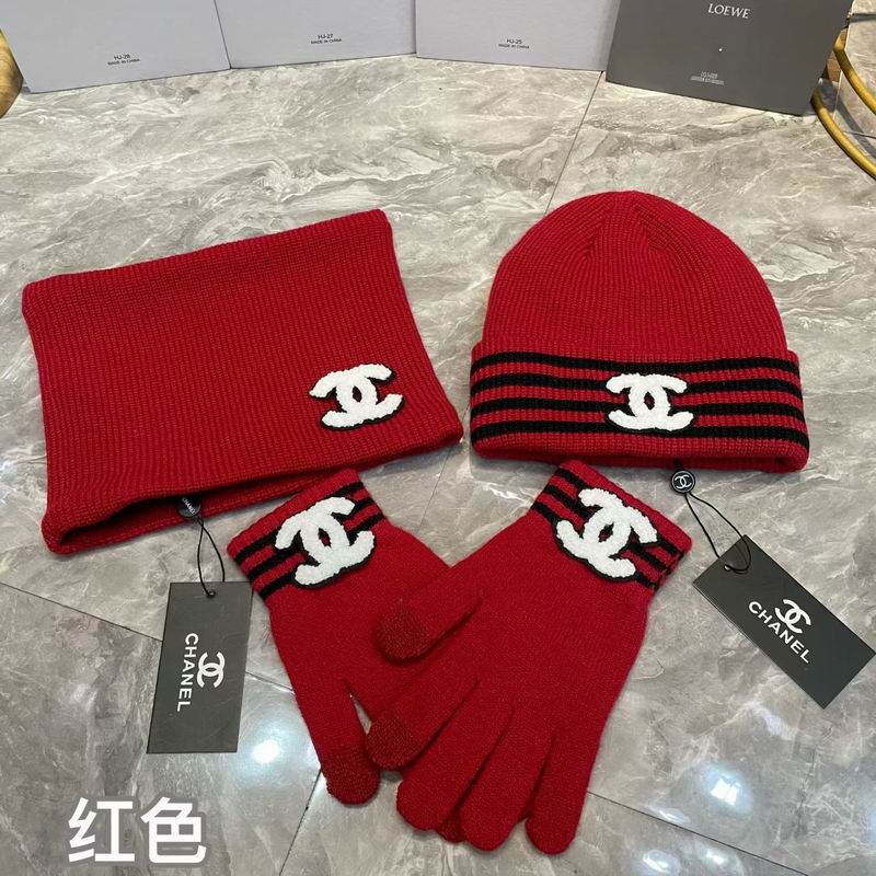 Chanel scarf hat gloves (4)