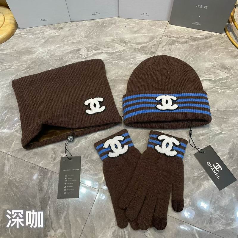 Chanel scarf hat gloves (6)