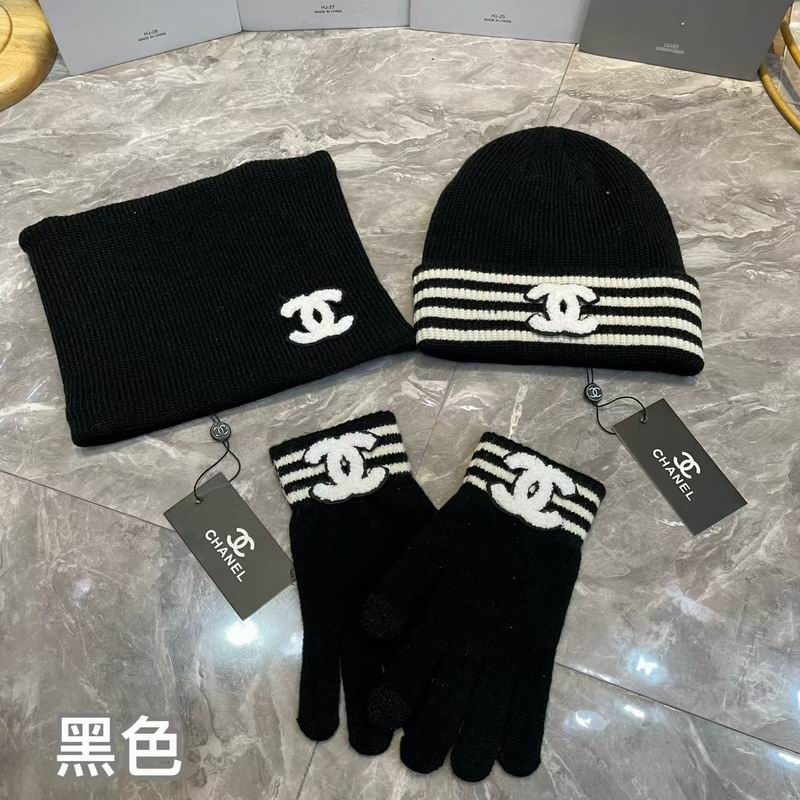 Chanel scarf hat gloves (7)