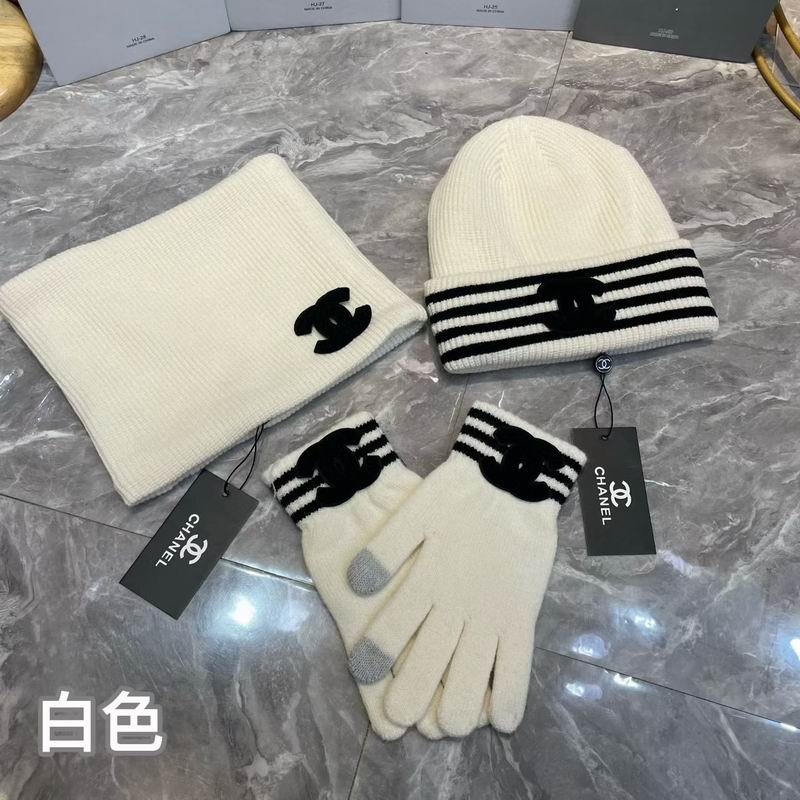 Chanel scarf hat gloves (8)