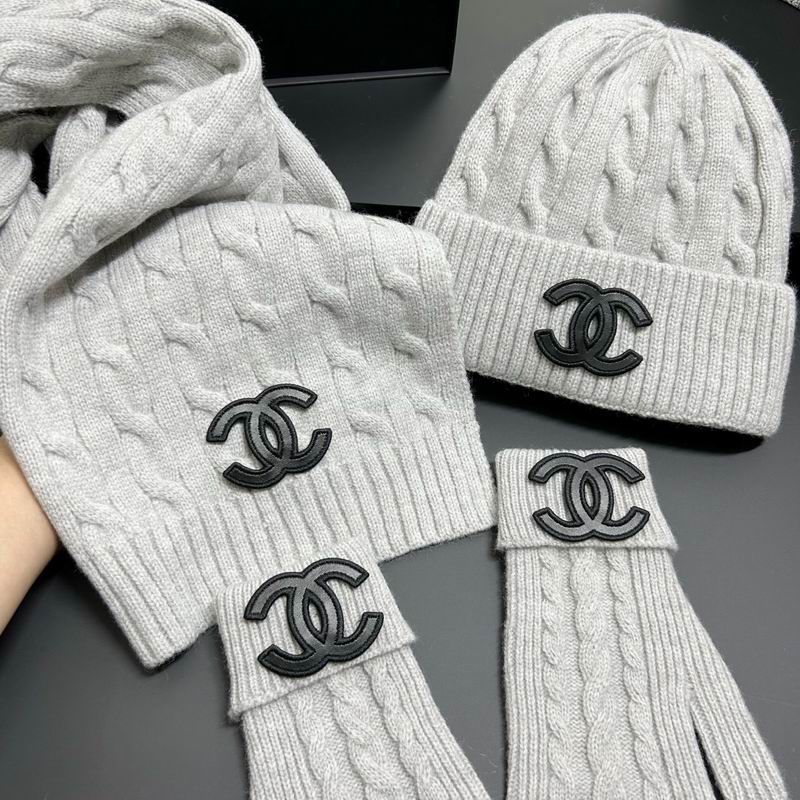 Chanel scarf hat gloves dx (4)