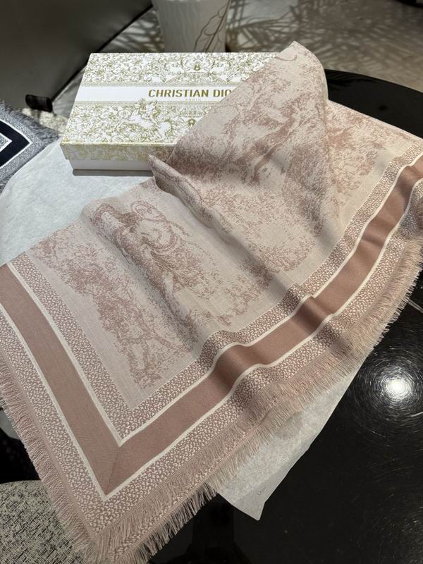 Dior Scarf 140X140cm 57%羊毛43%真丝 E49 (4)