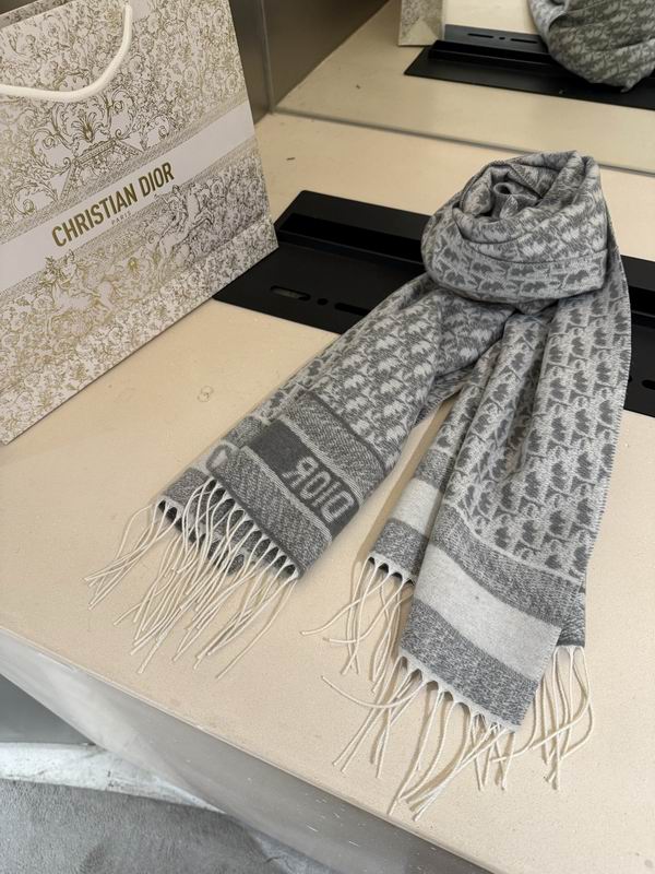 Dior Scarf 45X180cm 100%羊绒 E12 (1)