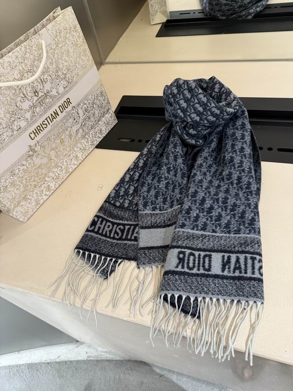 Dior Scarf 45X180cm 100%羊绒 E12 (10)