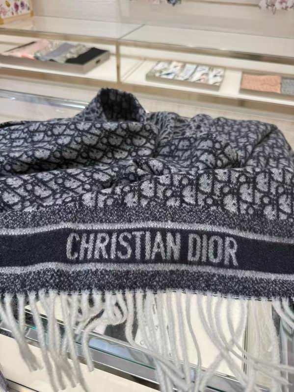 Dior Scarf 45X180cm 100%羊绒 E12 (14)
