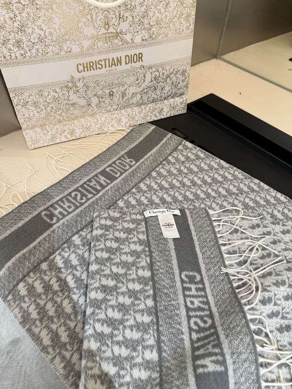 Dior Scarf 45X180cm 100%羊绒 E12 (3)