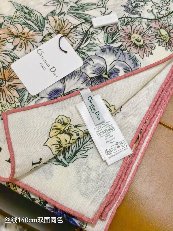 Dior scarf 140X140cm  70%羊绒30%真丝 E23 (20)