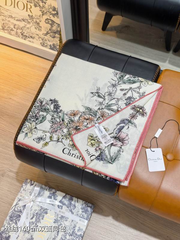 Dior scarf 140X140cm  70%羊绒30%真丝 E23 (23)