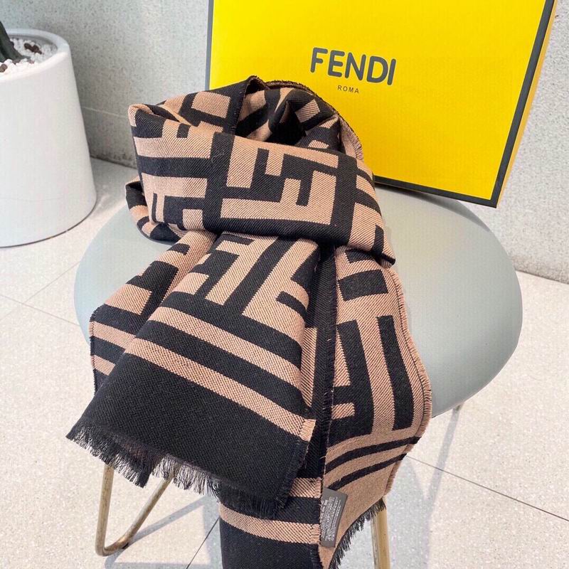 Fendi Scarf 35X180cm  75%羊毛25%真丝 E18 (2)