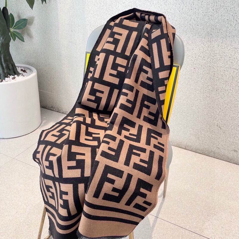 Fendi Scarf 35X180cm  75%羊毛25%真丝 E18 (3)