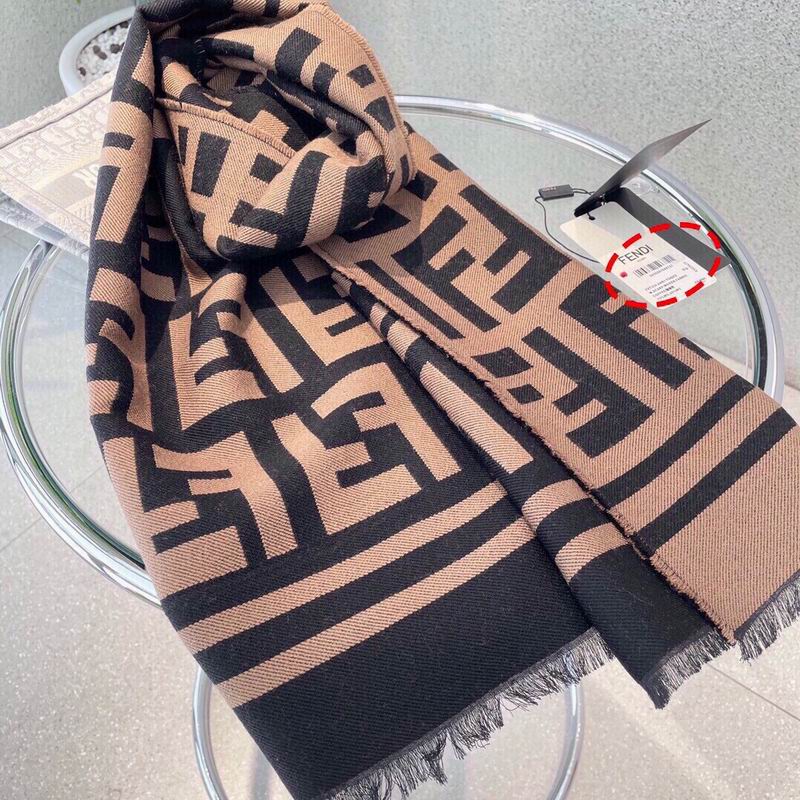 Fendi Scarf 35X180cm  75%羊毛25%真丝 E18 (4)