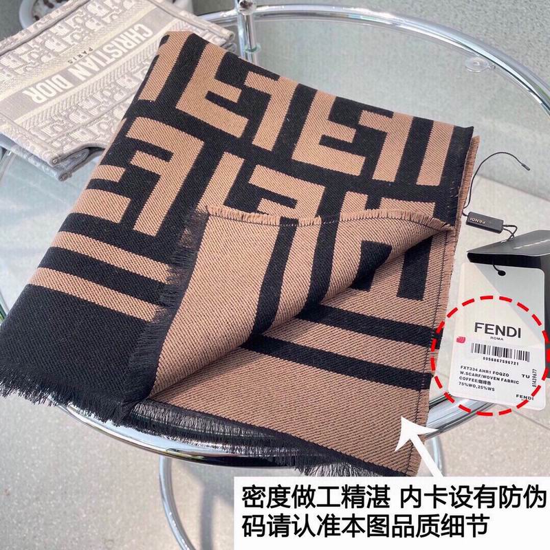 Fendi Scarf 35X180cm  75%羊毛25%真丝 E18 (8)
