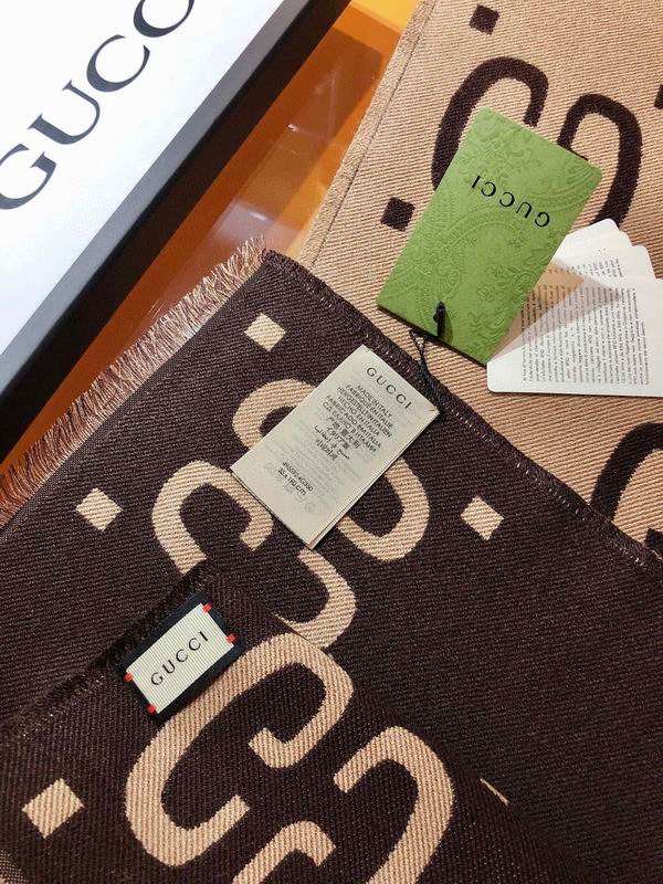 Gucci Scarf 35X180cm 91%羊毛9%真丝 E28 (6)