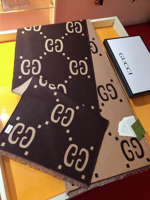 Gucci Scarf 35X180cm 91%羊毛9%真丝 E28 (9)