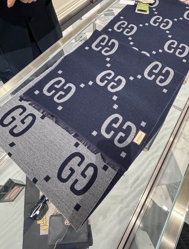 Gucci Scarf 45X170cm 100%羊绒 E15 (26)