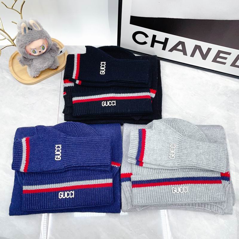 Gucci Scarf Hat Gloves dx (341)