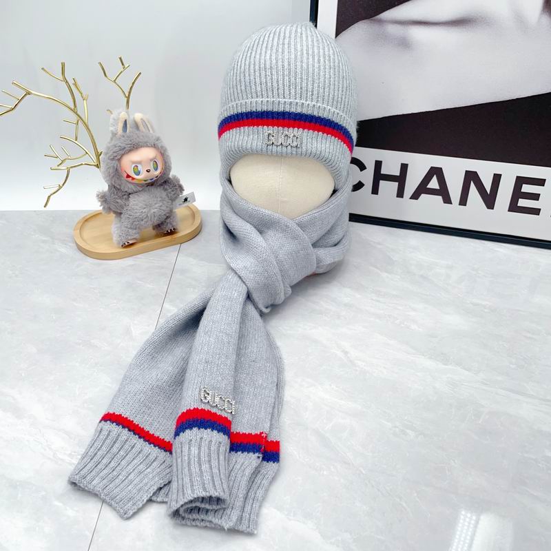 Gucci Scarf Hat Gloves dx (349)