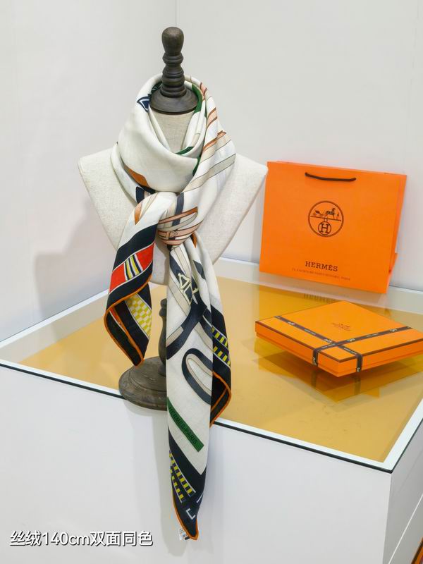 Hermes Scarf 140X140cm 70%羊绒30%真丝 E07 (2)
