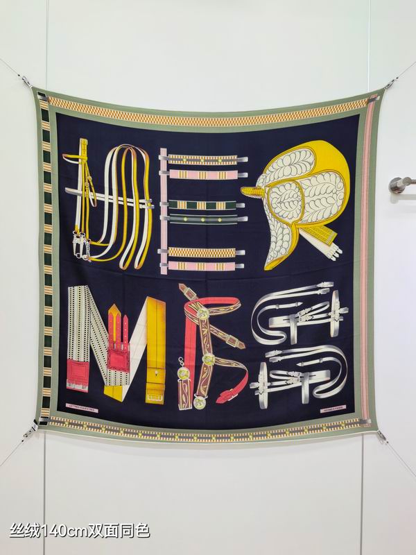 Hermes Scarf 140X140cm 70%羊绒30%真丝 E07 (38)
