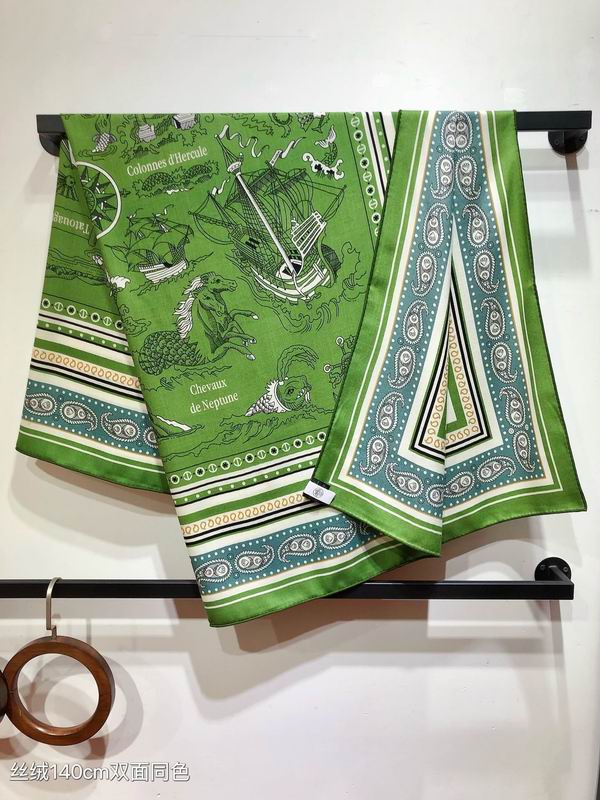 Hermes Scarf 140X140cm 70%羊绒30%真丝 E21 (10)