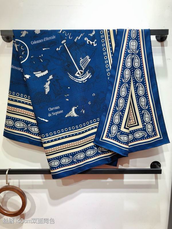 Hermes Scarf 140X140cm 70%羊绒30%真丝 E21 (26)