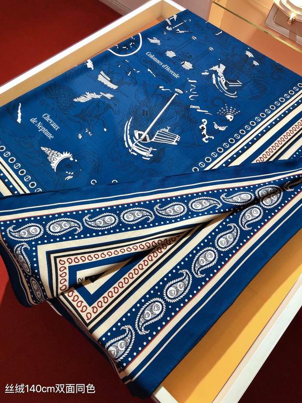 Hermes Scarf 140X140cm 70%羊绒30%真丝 E21 (28)