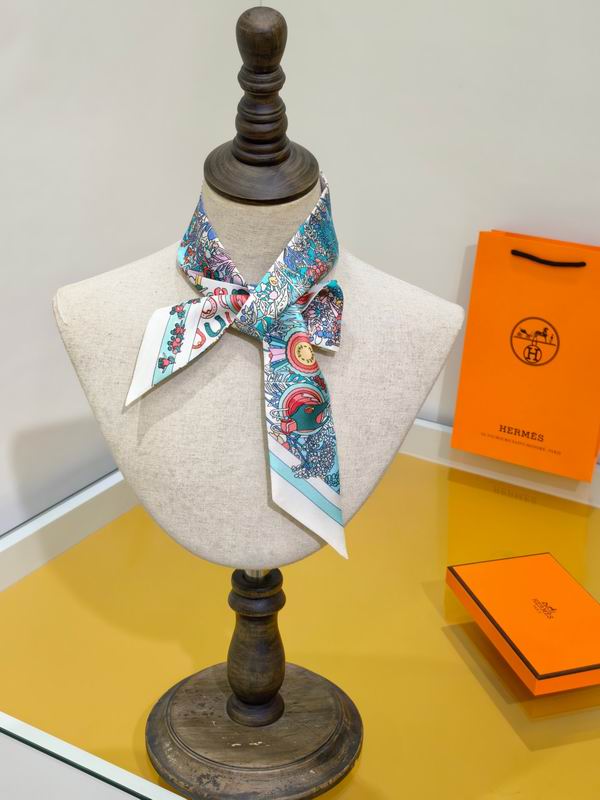 Hermes silk ribbon 5X86cm E01 (11)