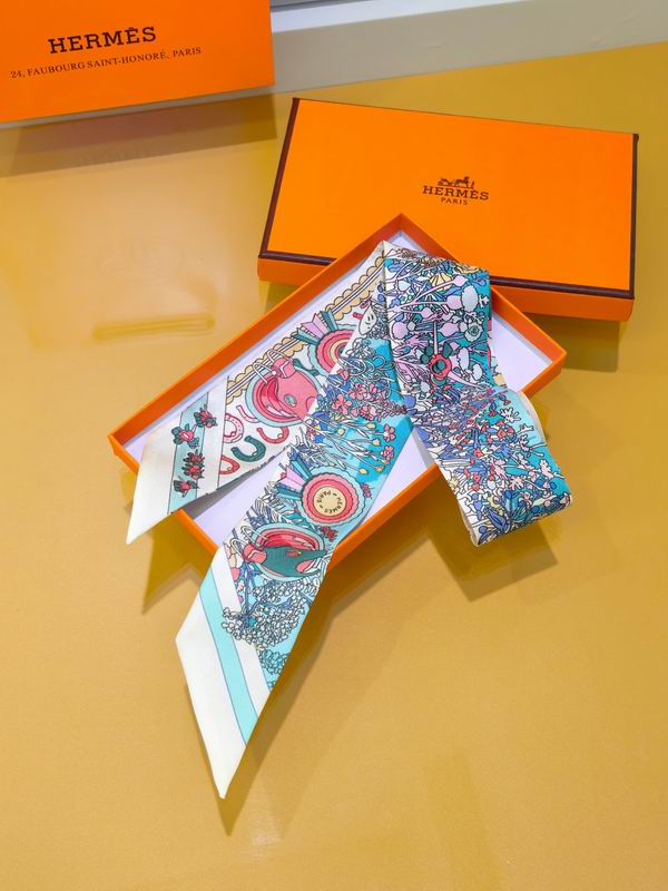 Hermes silk ribbon 5X86cm E01 (15)