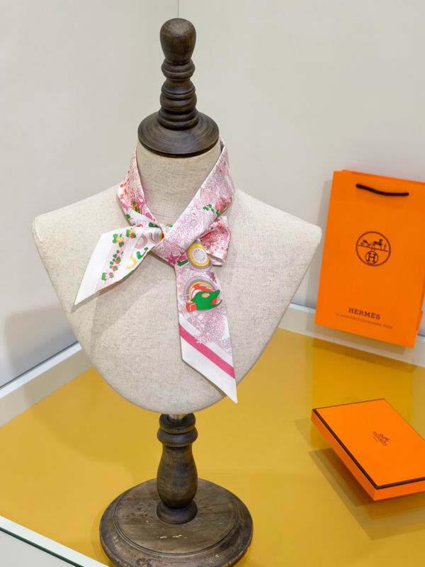 Hermes silk ribbon 5X86cm E01 (2)