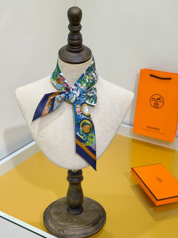 Hermes silk ribbon 5X86cm E01 (20)