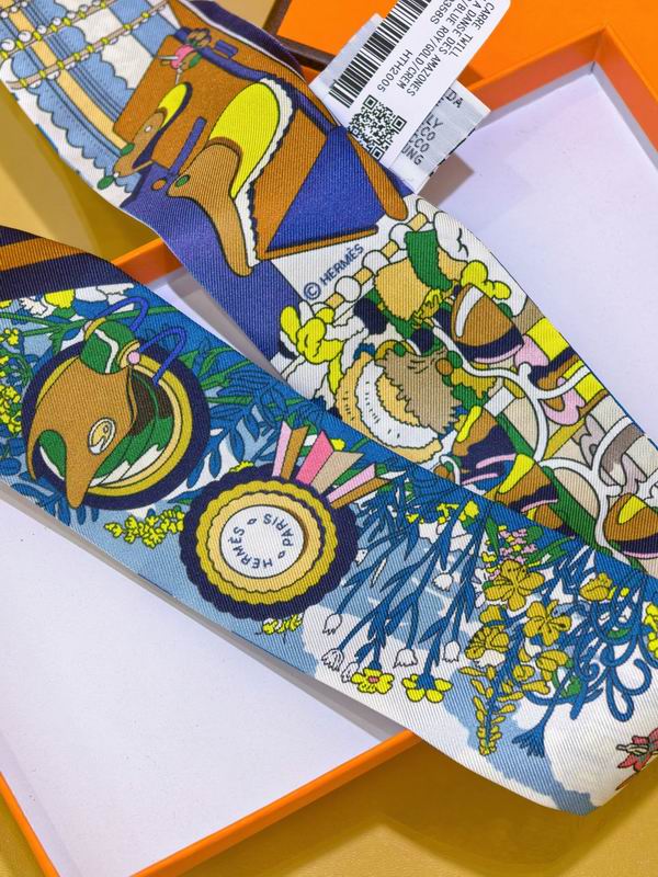 Hermes silk ribbon 5X86cm E01 (22)