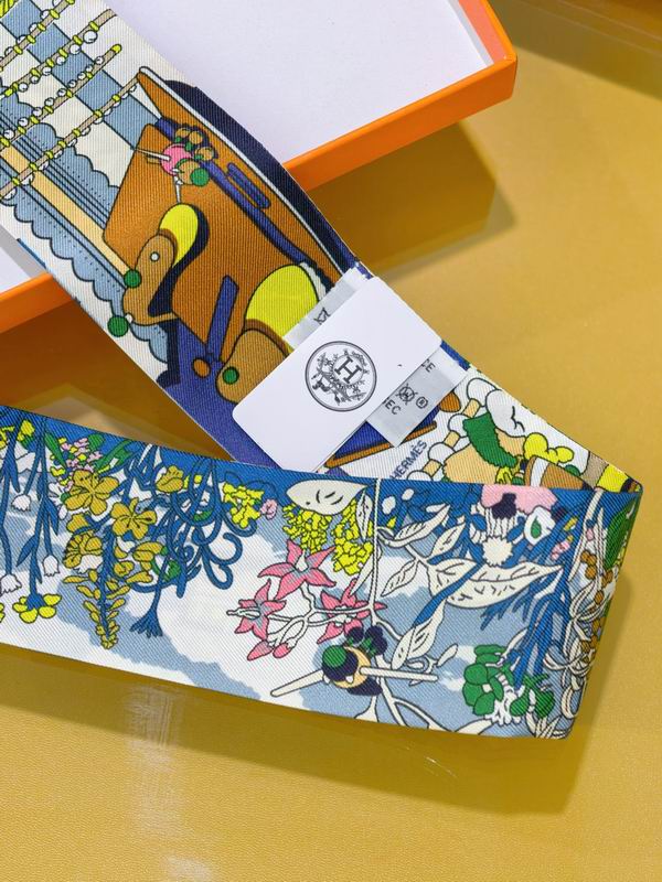 Hermes silk ribbon 5X86cm E01 (23)