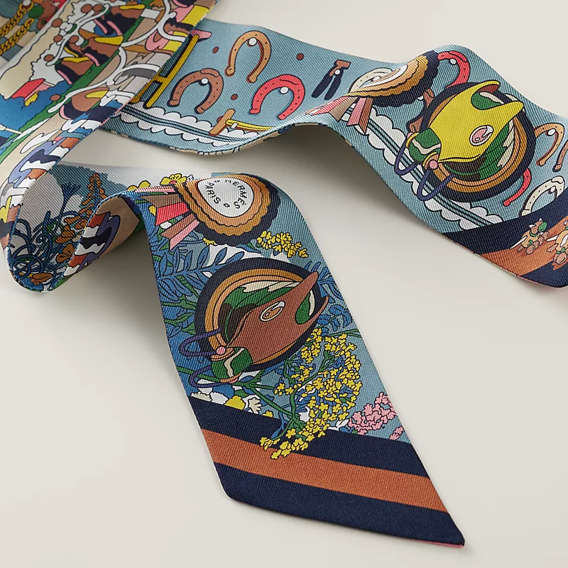 Hermes silk ribbon 5X86cm E01 (26)