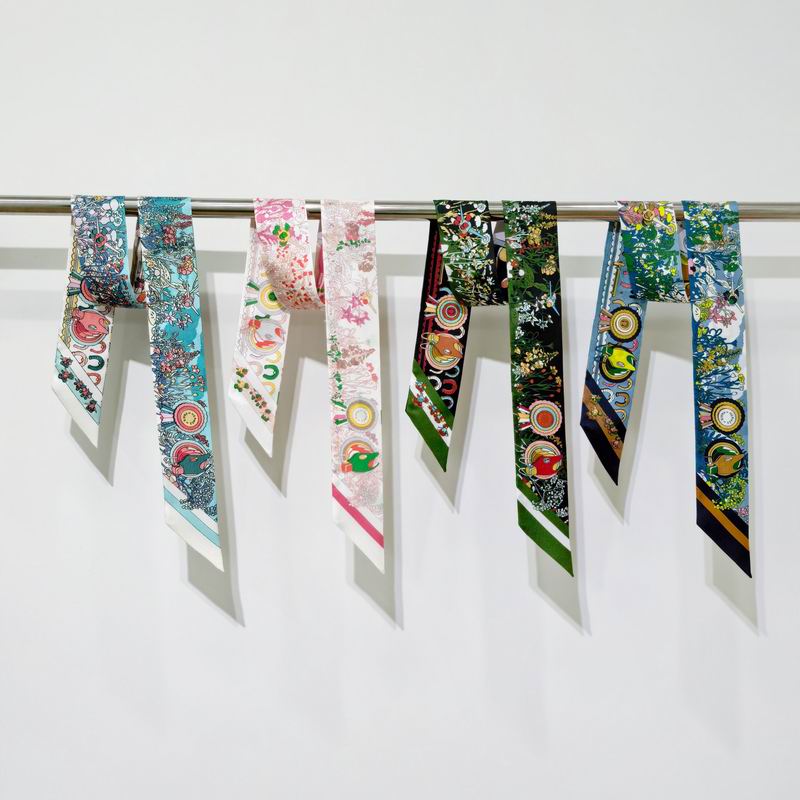 Hermes silk ribbon 5X86cm E01 (28)