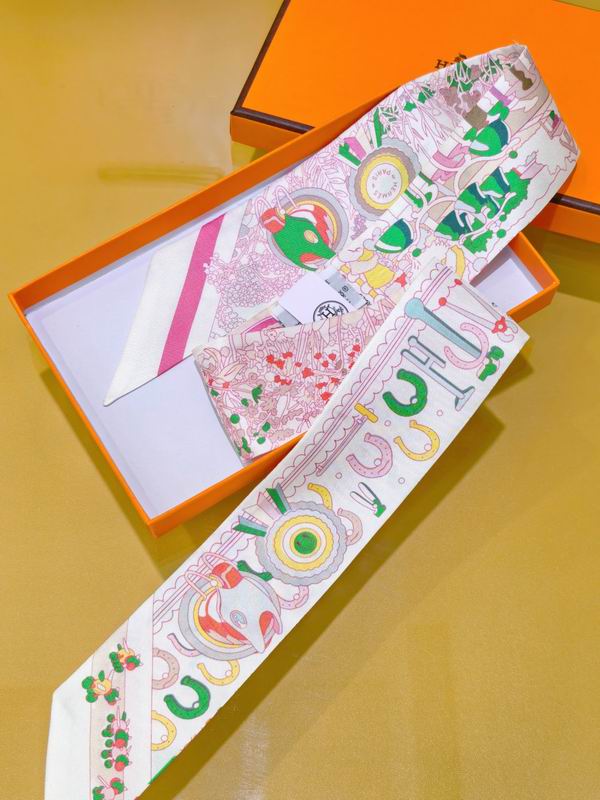 Hermes silk ribbon 5X86cm E01 (3)