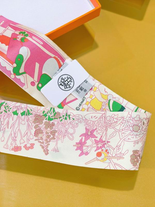 Hermes silk ribbon 5X86cm E01 (5)
