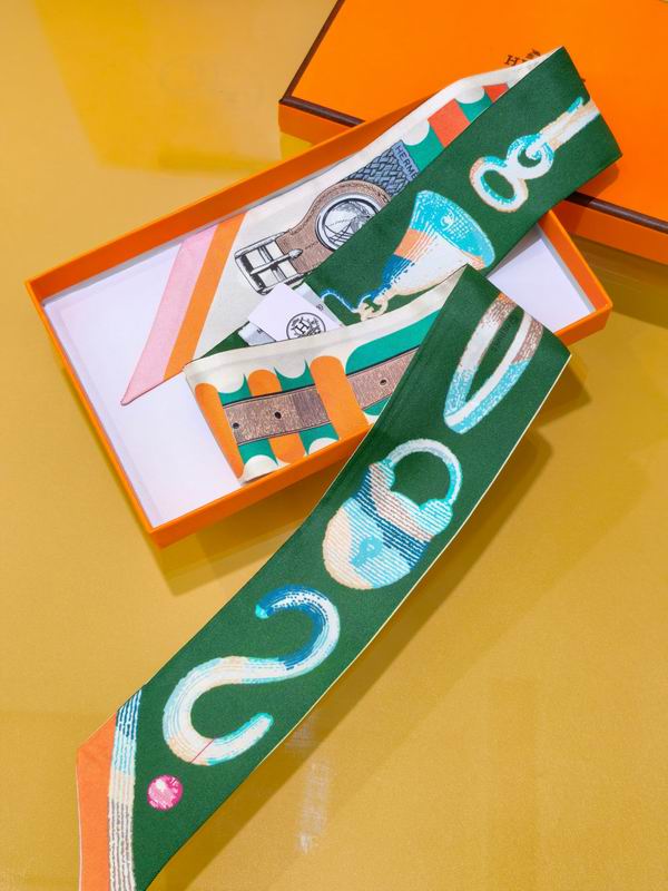 Hermes silk ribbon 5X86cm E02 (12)