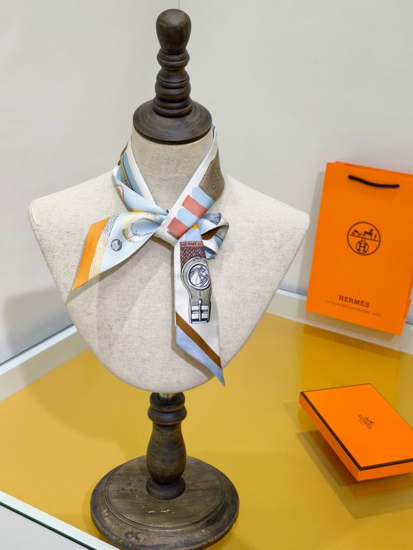 Hermes silk ribbon 5X86cm E02 (2)