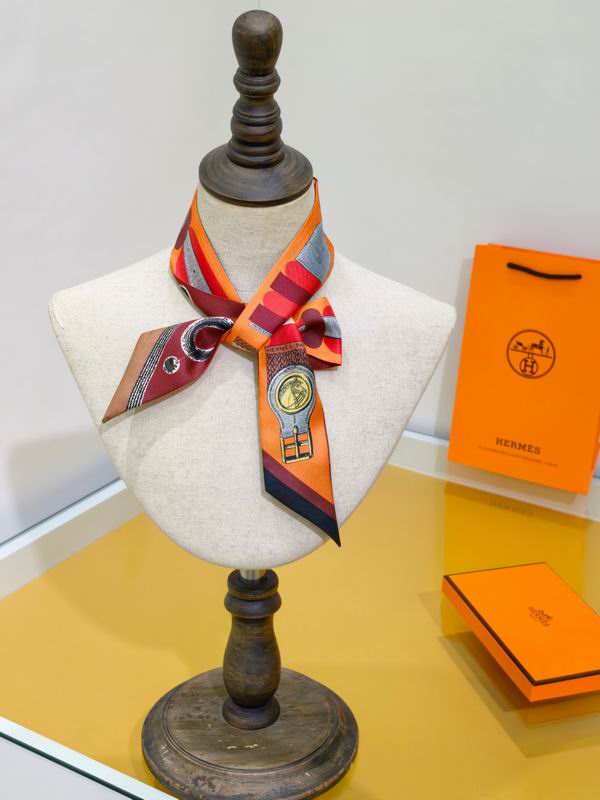 Hermes silk ribbon 5X86cm E02 (20)