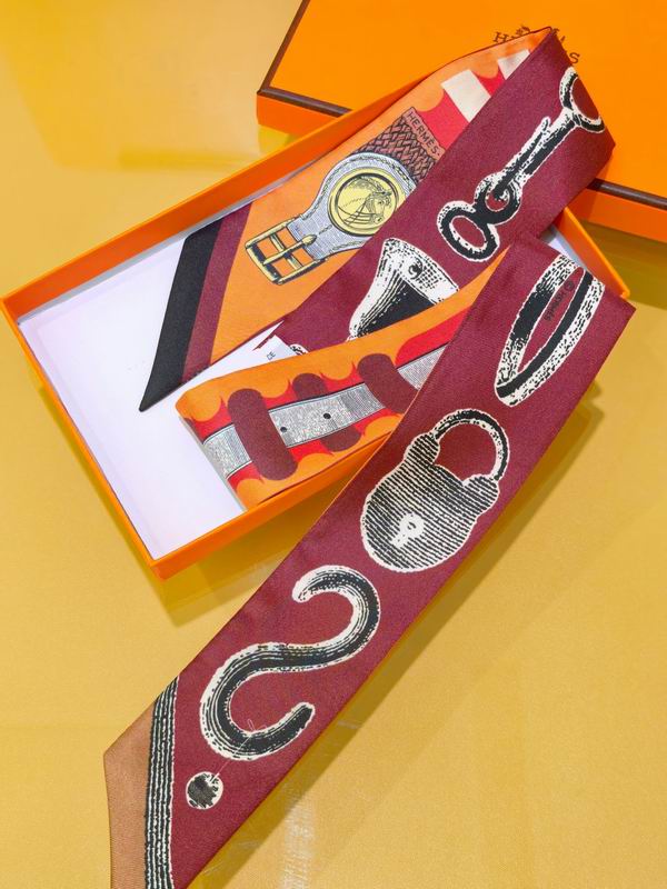 Hermes silk ribbon 5X86cm E02 (21)