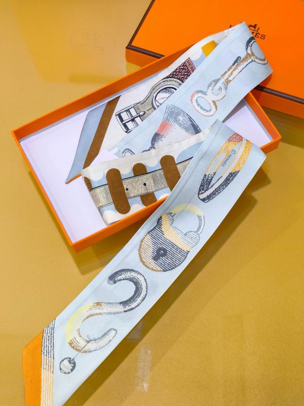 Hermes silk ribbon 5X86cm E02 (3)