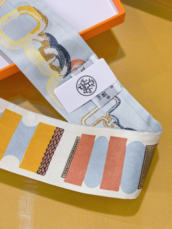 Hermes silk ribbon 5X86cm E02 (5)