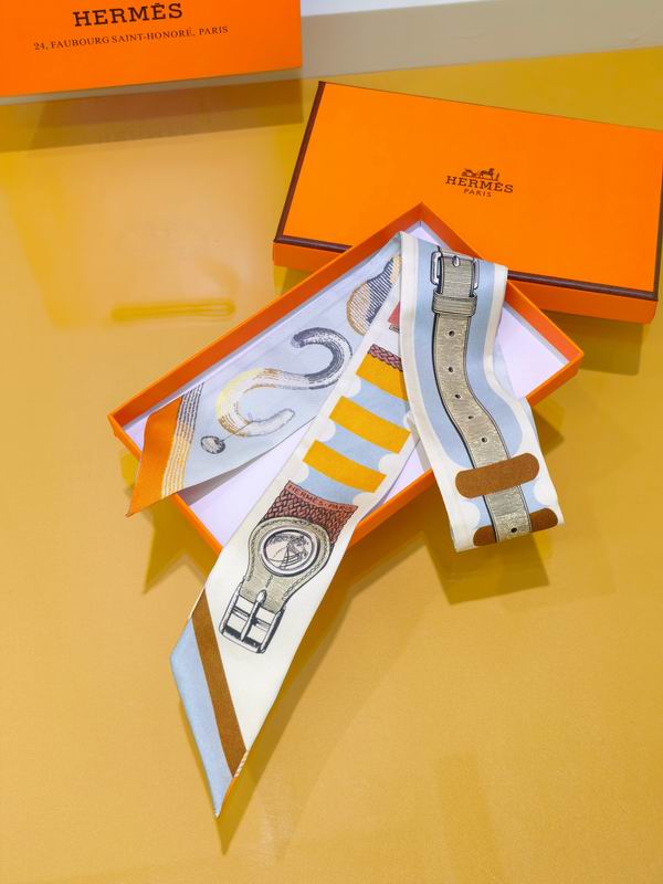 Hermes silk ribbon 5X86cm E02 (6)
