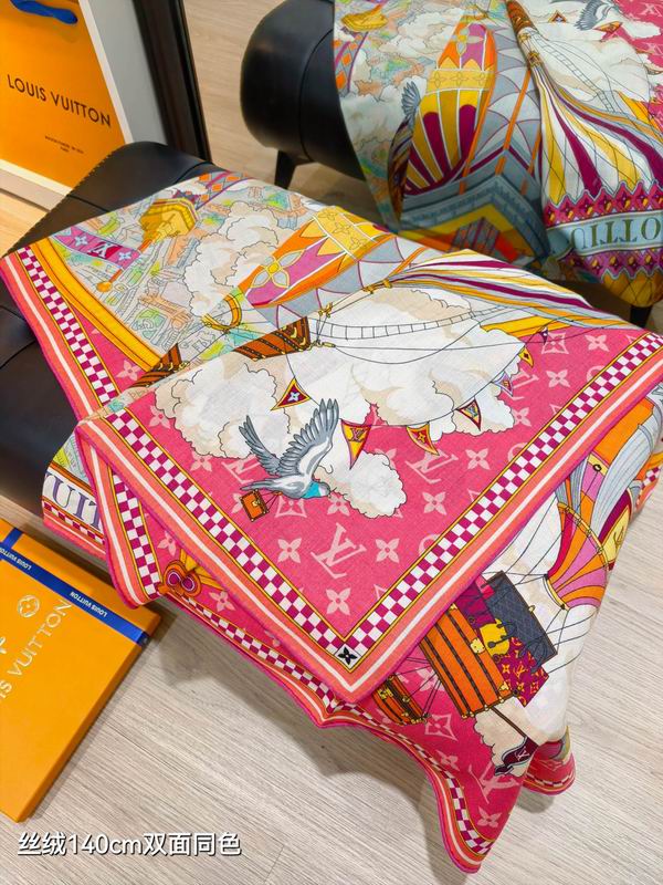 LV Scarf 140X140cm 70%羊绒30%真丝 E01 (13)