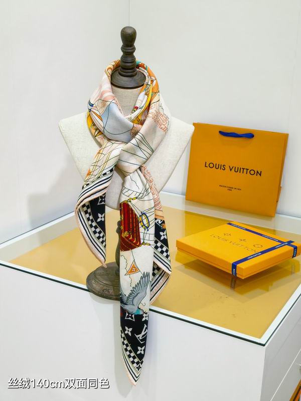 LV Scarf 140X140cm 70%羊绒30%真丝 E01 (2)