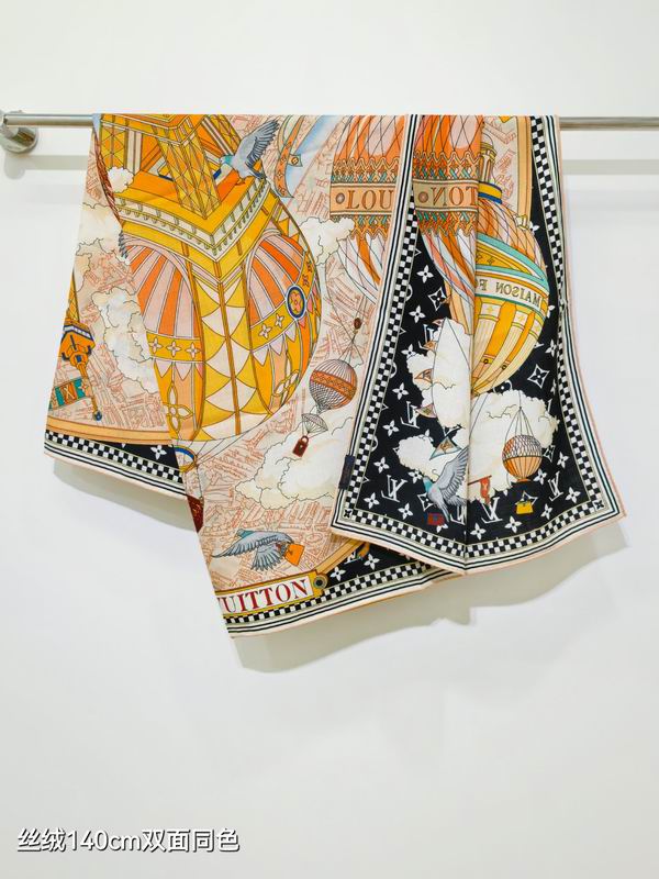 LV Scarf 140X140cm 70%羊绒30%真丝 E01 (3)