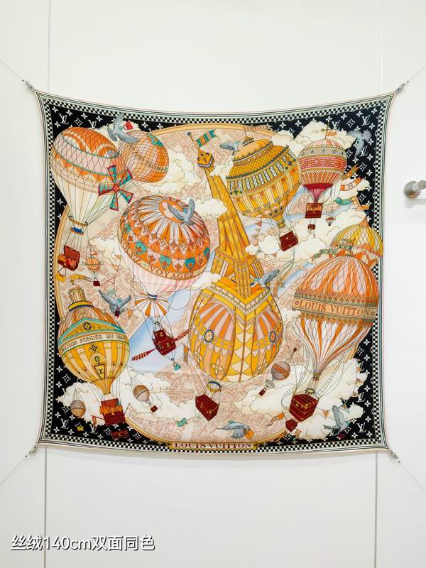 LV Scarf 140X140cm 70%羊绒30%真丝 E01 (8)