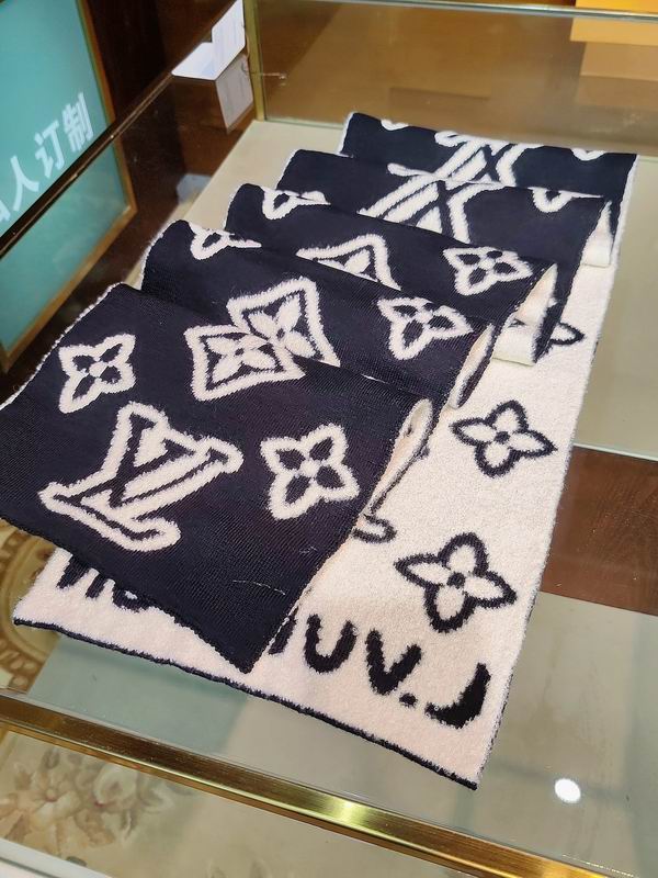 LV Scarf 25X180cm 88%绵羊毛12%锦纶 E38 (6)