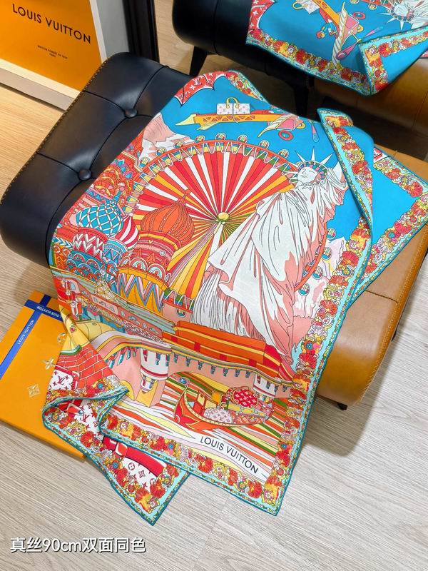 LV silk Scarf 90X90cm E04 (5)